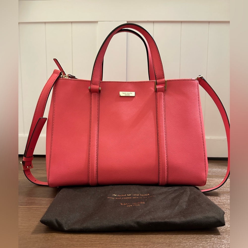 Kate Spade Pink Satchel Bag Elegant Design